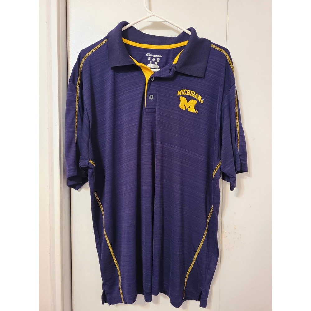 Champion Michigan Polo Blue & Gold XL